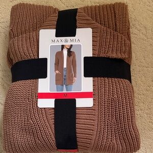 Max & Mia Women's Brown Cardigan Sweater